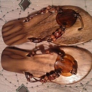 *HOST PICK* BEADED ANIMAL PRINT THONGED SANDAL